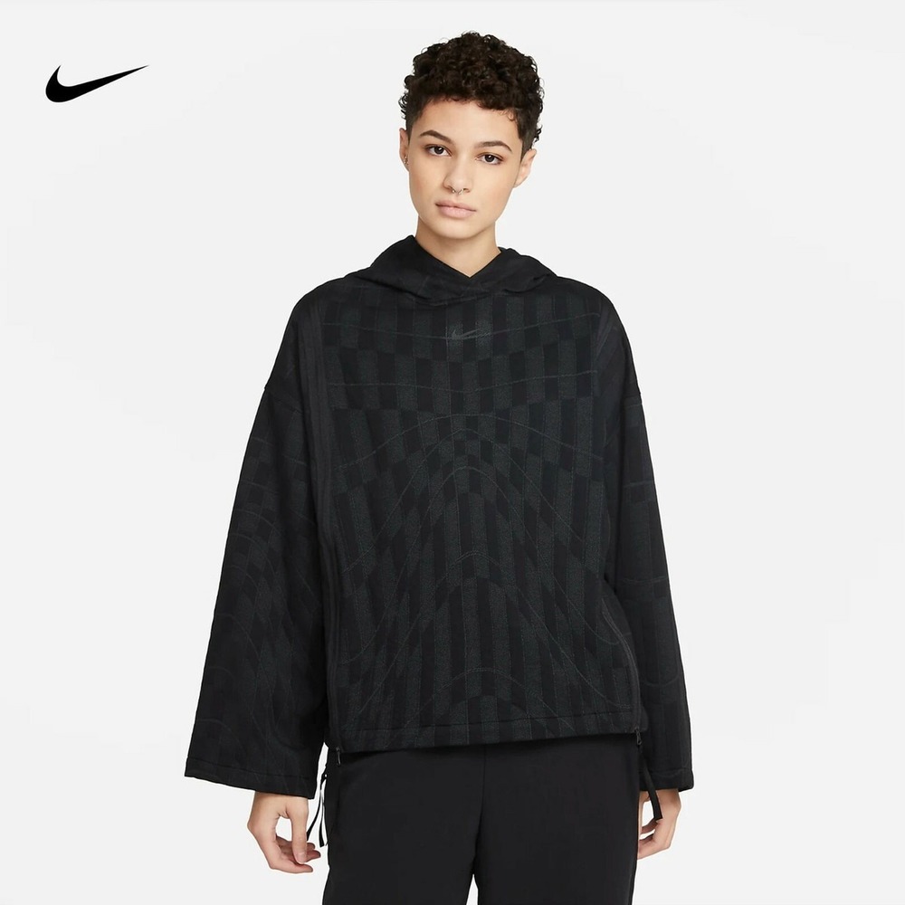 Nike Tech Pack Hoodie Women's‎ Medium Black/Gray Sportswear Oversized CZ8930-010